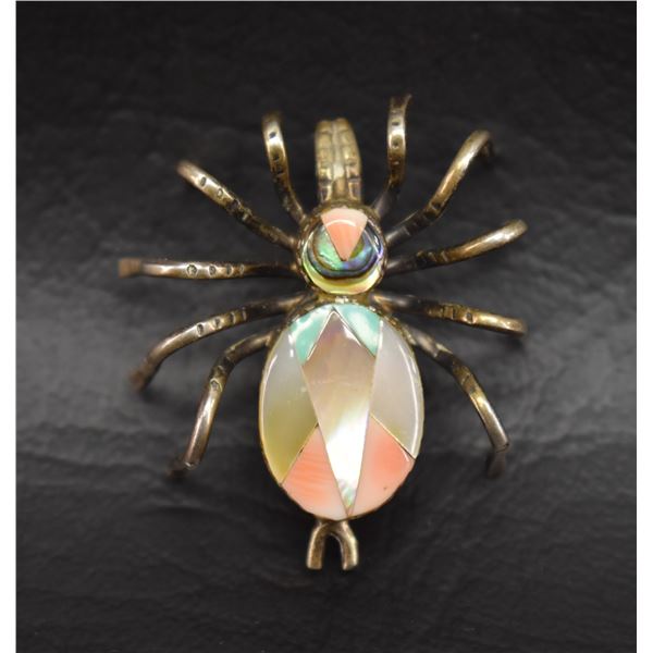 SILVER SPIDER PIN/PENDANT