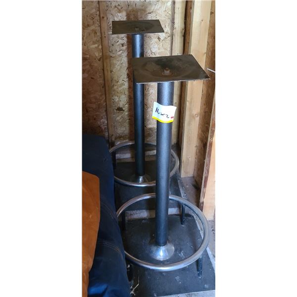 TWO BAR TABLES - MISSING TOPS