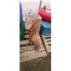 Image 8 : WOOD TABLE BASE (LOG)(LE) AND AN ORNAMENTAL WINDMILL -BROKEN