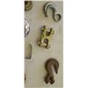 Image 7 : BUCKET WITH BUMPER HOOKS, ASSORTED HOOKS, AND CLEVIS PINS