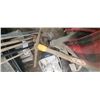 Image 3 : ASSORTED GARDEN TOOLS, PICK AXE, SHOVELS IN GARBAGE CAN