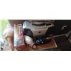 Image 8 : ASSORTED ITEMS, RADIO CD PLAYER, TV TRAY, FIRE LOG CHIMNEY CLEANER, PHONE , DUCK ORNAMENTS
