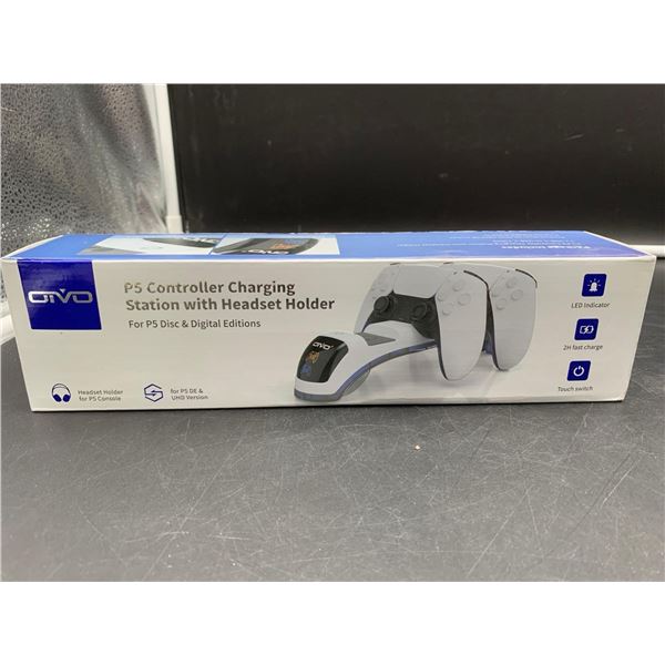 P5 Controller Charging Station with Headset Holder