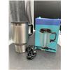 Image 1 : Heated Travel Mug Stainless Steel
