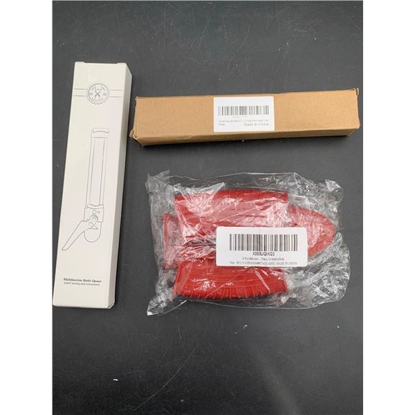 Multifunction Bottle Opener, Silicone 3pcs, Knife