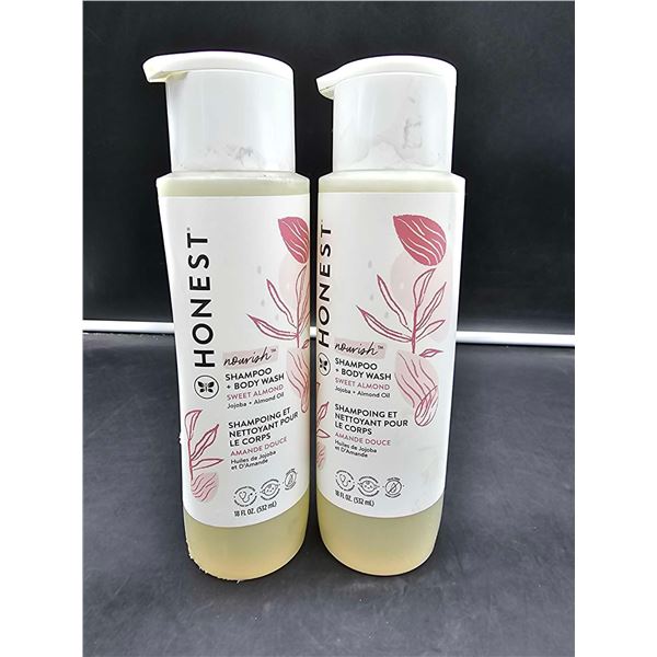 Honest Nourish Shampoo & Body Wash-Sweet Almond (2 x 532ml)