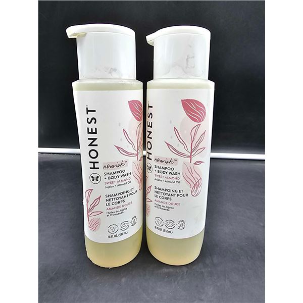 Honest Nourish Shampoo & Body Wash-Sweet Almond (2 x 532ml)