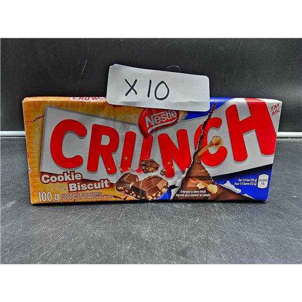 Nestle Crunch Cookie Biscuit Candy Bars (10 x 100g)