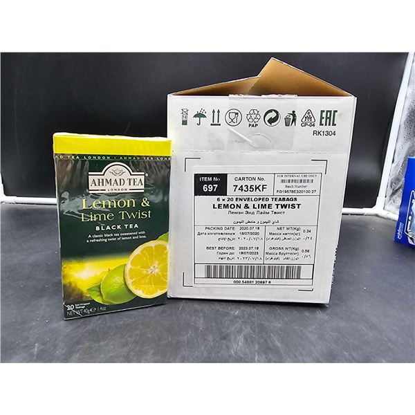 Ahmad Tea Lemon & Lime Twist Black Tea (6 x 20)