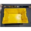 Image 2 : ***1 Per Lot***  23"W x 15" D x 11"T - Nesting & Stacking Heavy Duty Yellow Tote