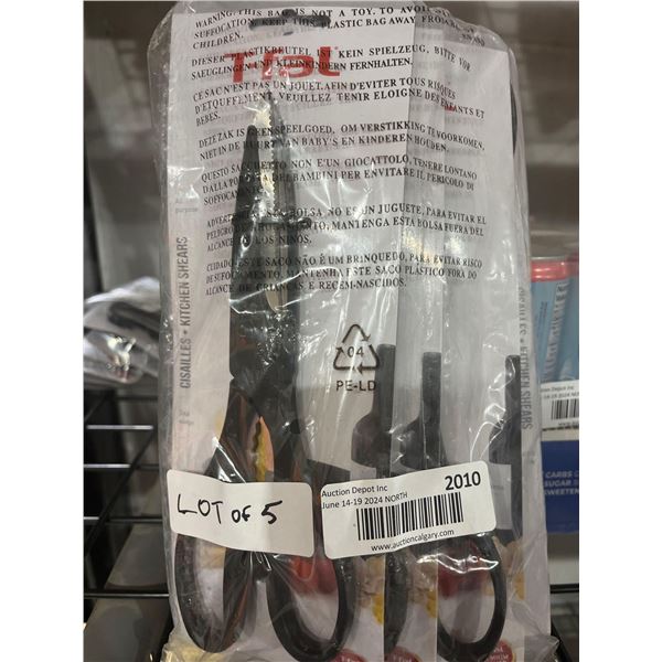 CASE LOT- Lot of 5 T-Fal All Purpose Kitchen Shears