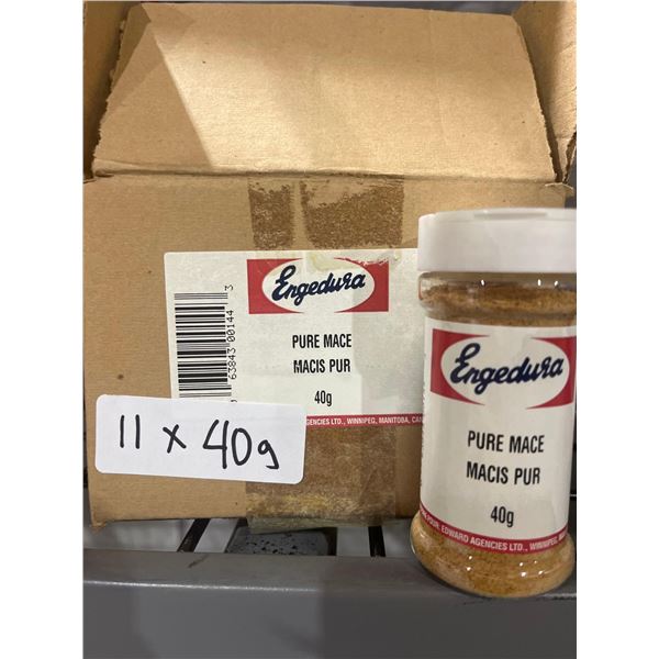 CASE LOT- Engedura Pure Natural Mace Spice 11x40g