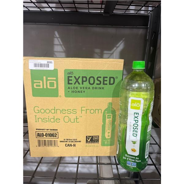 CASE LOT- alo EXPOSED Aloe Vera Drink with Honey 6x1.5L