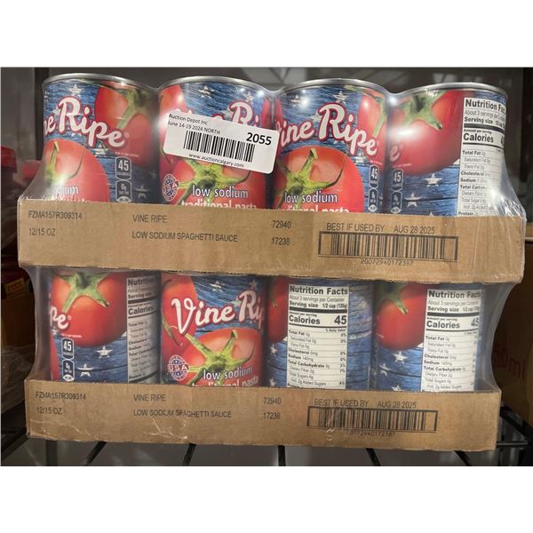 CASE LOT- Vine Ripe Low Sodium Spaghetti Sauce 24x15oz