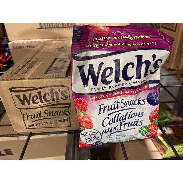 CASE LOT- Welch's Real Fruit Fruit Snacks Berries 'N Cherries 12x140g Bags