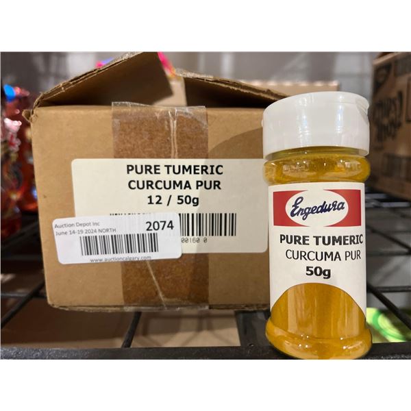 CASE LOT- Engedura Pure Natural Tumeric 12x50g