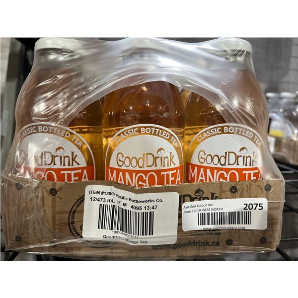 CASE LOT- GoodDrink Mango Tea Infused with Hibiscus and Vanilla 12x473mL