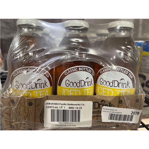 CASE LOT- GoodDrink Iced Tea Infused with Black Tea and Lemon 12x473mL