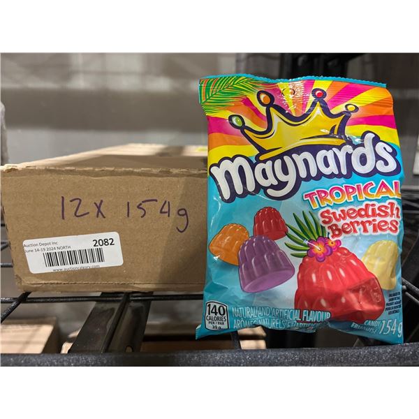 CASE LOT- Maynards Tropical Swedish Berries 12x154g