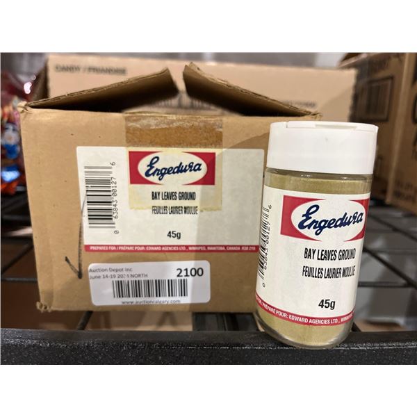 CASE LOT- Engedura Natural Ground Bay Leaves 12x45g