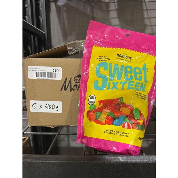CASE LOT- Sweet Sixteen Jujube and Gummy Assorted Mix 5x400g