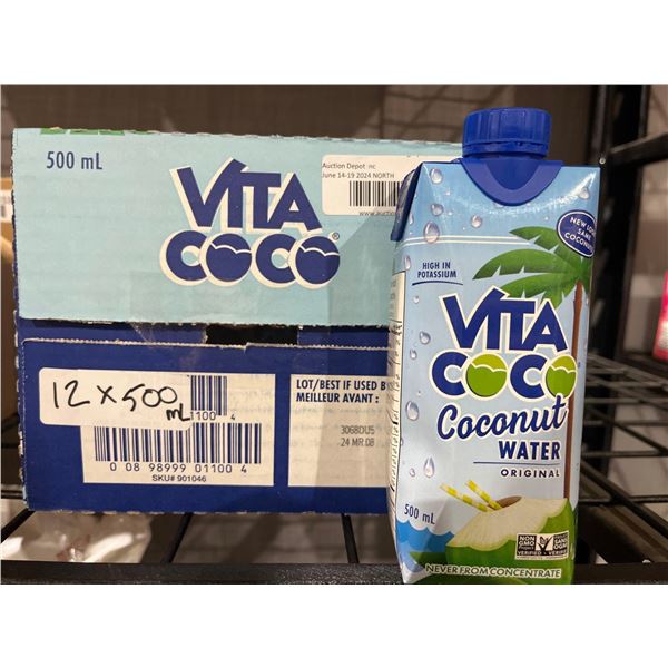 CASE LOT- Vita Coco Original Coconut Water 12x500mL