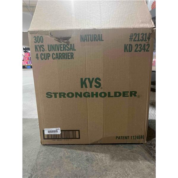 CASE LOT- StrongHolder 100% Recyclable Universal 4 Cup Carrier 300 Count