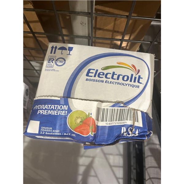 CASE LOT- Electrolit Electrolyte Beverage Premium Hydration Sports Drink Strawberry-Kiwi Flavor 12x6