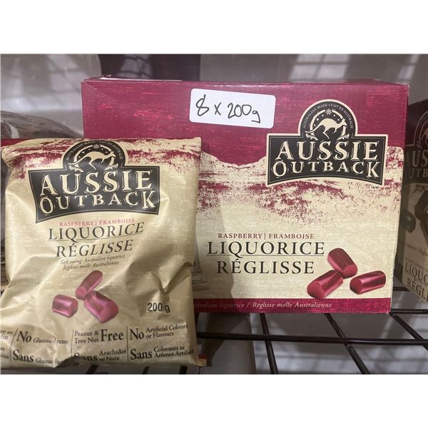 CASE LOT- Aussie Outback Raspberry Liquorice 8 x 200g