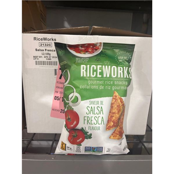 CASE LOT- Rice Works Gourmet Rice Snacks Salsa Fresca 12x155g