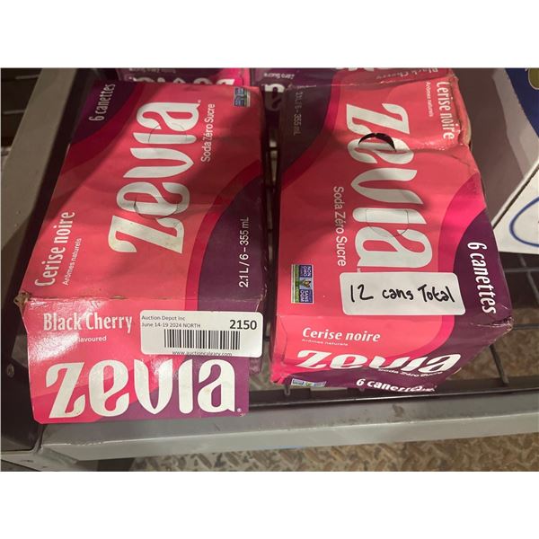 CASE LOT- Zevia Black Cherry Sugar Free Drink 12 x 355ml