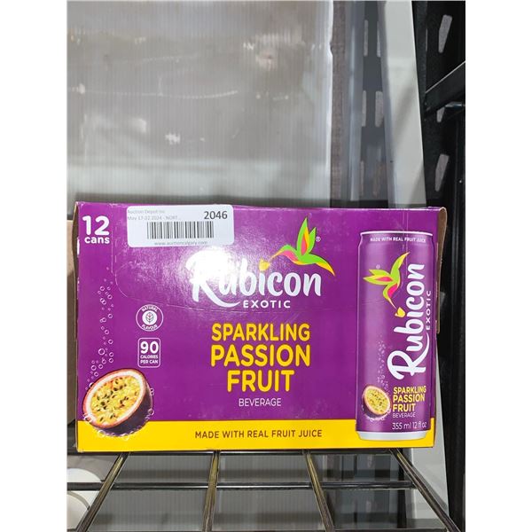 CASE LOT - Rubicon Exotic sparkling passion fruit beverage 12x355ml