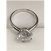 Image 3 : 3.00 CT GRA CERTIFIED VVS D IN COLOR MOISSANITE SET IN 6 CLAW HEAD THAT IS IN A STERLING SILVER RING