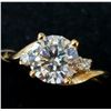 Image 1 : 10K Yellow Gold  Diamond (1.5Ct,Si.Ef) Natural Diamond(0.09ct) Ring (~Size 6.5)(~weight 2.6g), Made 