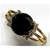 Image 3 : 10K Yellow Gold Black Diamond(1.7ct) Natural Diamond(0.1ct) Ring (~Size 6.5) (~weight 2.09g), Made i