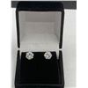 Image 1 : 2.00 CT TW GRA CERTIFIED MOISSANITE VVS D COLOR SET IN STERLING SILVER EARRINGS RETAIL VALUE $1,425.