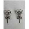 Image 3 : 2.00 CT TW GRA CERTIFIED MOISSANITE VVS D COLOR SET IN STERLING SILVER EARRINGS RETAIL VALUE $1,425.
