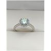 Image 1 : 2.00 CT GRA CERTIFIED MOISSANITE VVS D SET IN THE CENTER WITH A ROUND HALO AND MORE SET IN THE SHANK