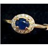 Image 2 : 10K Yellow Gold Natural Sapphire(0.4ct) Diamond(0.12ct) Ring (~Size 7) (~weight 2.02g), Made in Cana
