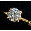 Image 2 : 10K Yellow Gold Moissanite 1ct Ring (~Size 6.5) (~weight 2.33g), Made in Canada, Appraised Retail $1
