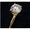 Image 3 : 10K Yellow Gold Moissanite 1ct Ring (~Size 6.5) (~weight 2.33g), Made in Canada, Appraised Retail $1