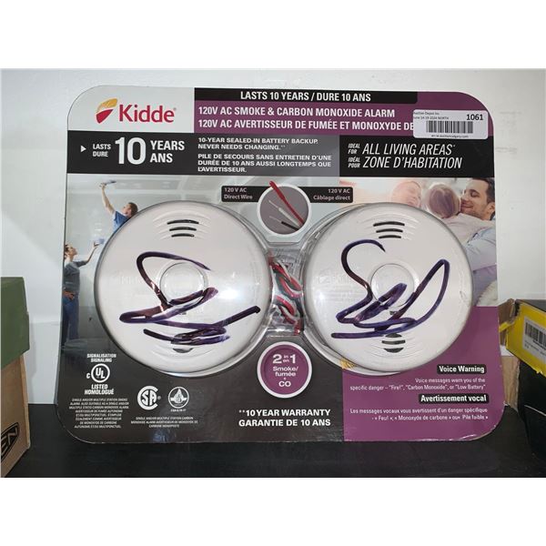 Kidde 120V AC Smoke & Carbon Monoxide Alarm 2 in 1 pack of 2