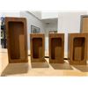 Image 2 : Seville Classics Bamboo Bag Storage Organizer, Set of 4