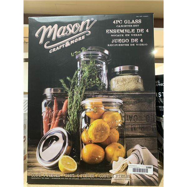 Mason Craft & More 4 Pc Glass Canister Set