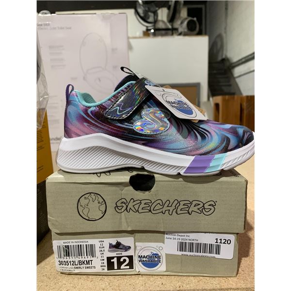 Sketchers Swirly Sweets Dresm Lites Kids Size 12 Runners