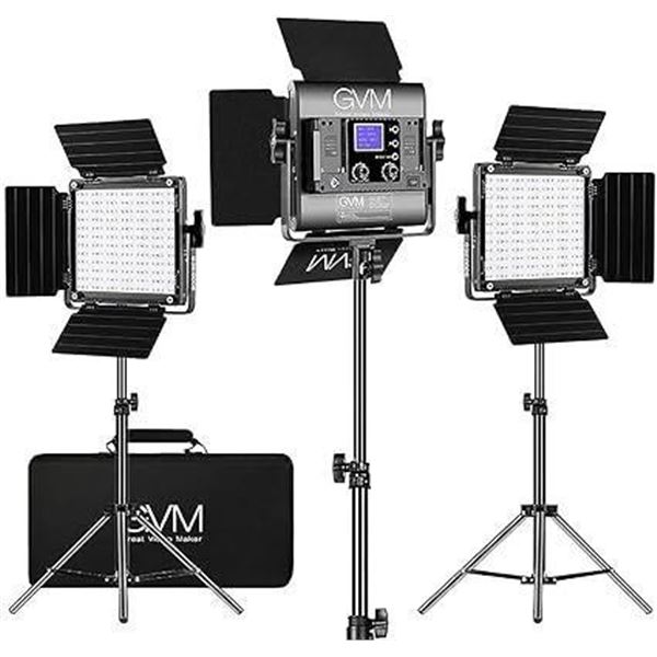 GVM RGB LED Video Lighting Kit, 800D Studio Video Lights with APP Control, Film Lights Kit for YouTu
