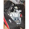 Image 2 : Gear Bag with Motorbike Boots Size 11.5, Chest Guard and Shin Guards