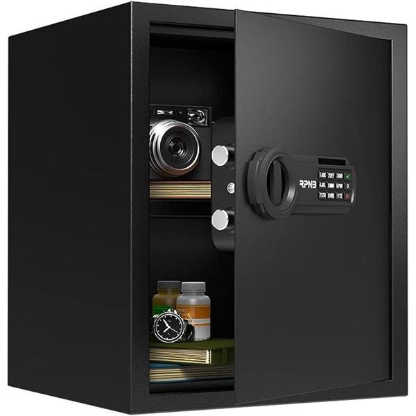 RPNB Deluxe Safe and Lock Box,Money Box,Digital Keypad Safe Box,Steel Alloy Drop Safe, Keypad Lock,P