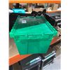 Image 3 : Lot of 4 Green Totes with Folding Lids