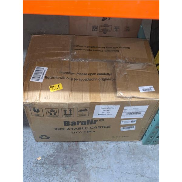 Baralir Inflatable Bouncy Castle with Ball Pit, Basketball Hoop and Ball Throwing Net